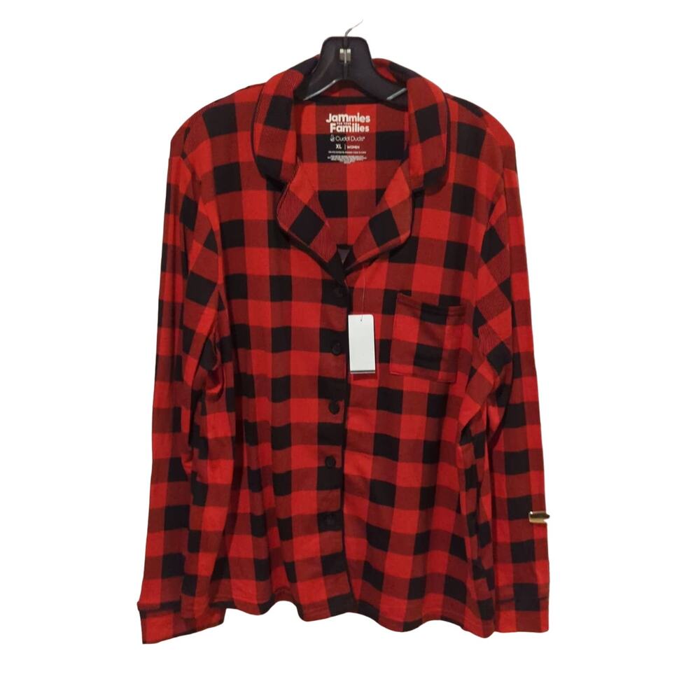 Jammies for Families, Plaid Top, NWT, XL